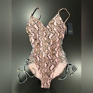Snakeskin One Piece Bathing Suit